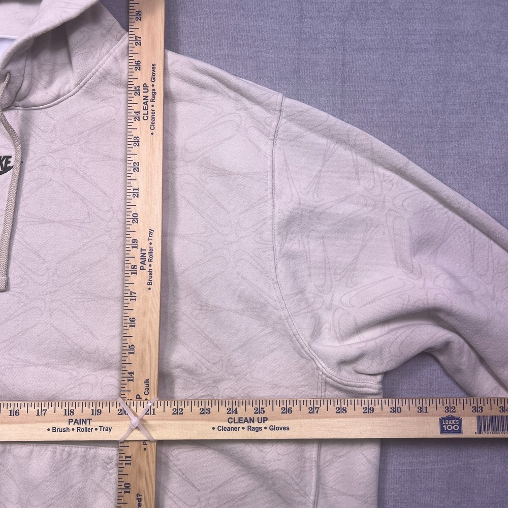 Nike Mens Beige All Over Print Swoosh Casual Wear Pullover Hoodie‎ Size 3XL - Picture 6 of 11